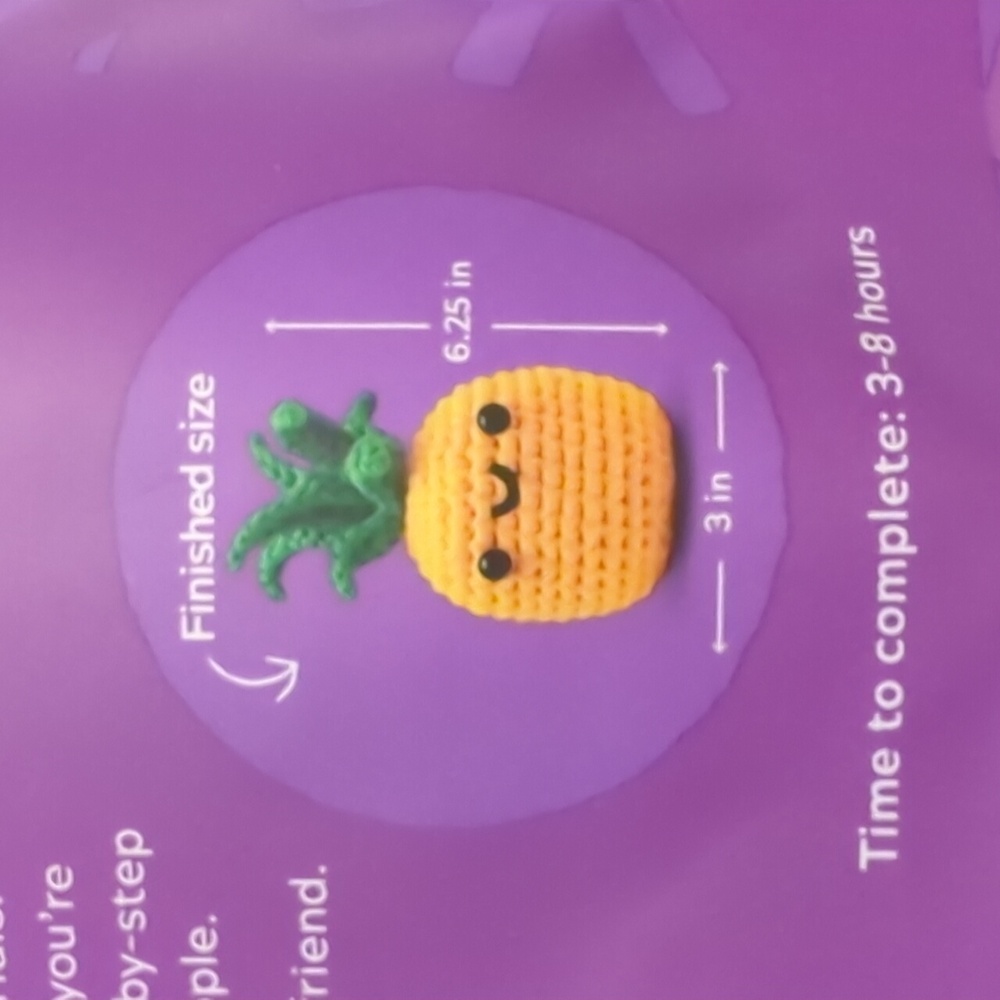 The Woobles, PINYA The Pineapple Crochet Kit for Beginners, NIB - Picture 10 of 11